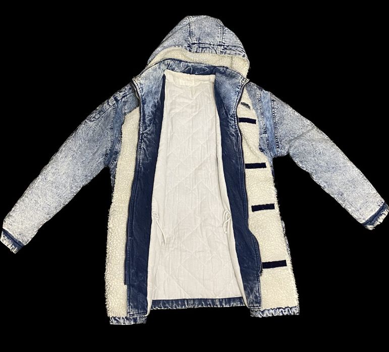 Джинсова зимова чоловіча куртка (оверсайз)