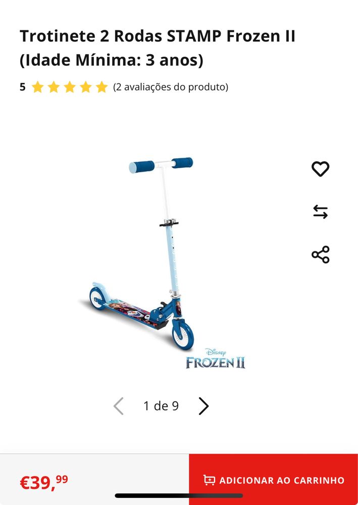 Trotinete 2 Rodas STAMP Frozen II