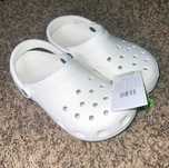 Шльопанці білі крокси Crocs Classic