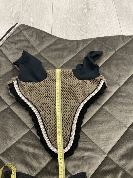 Welurowy komplet czaprak plus nauszniki VS full