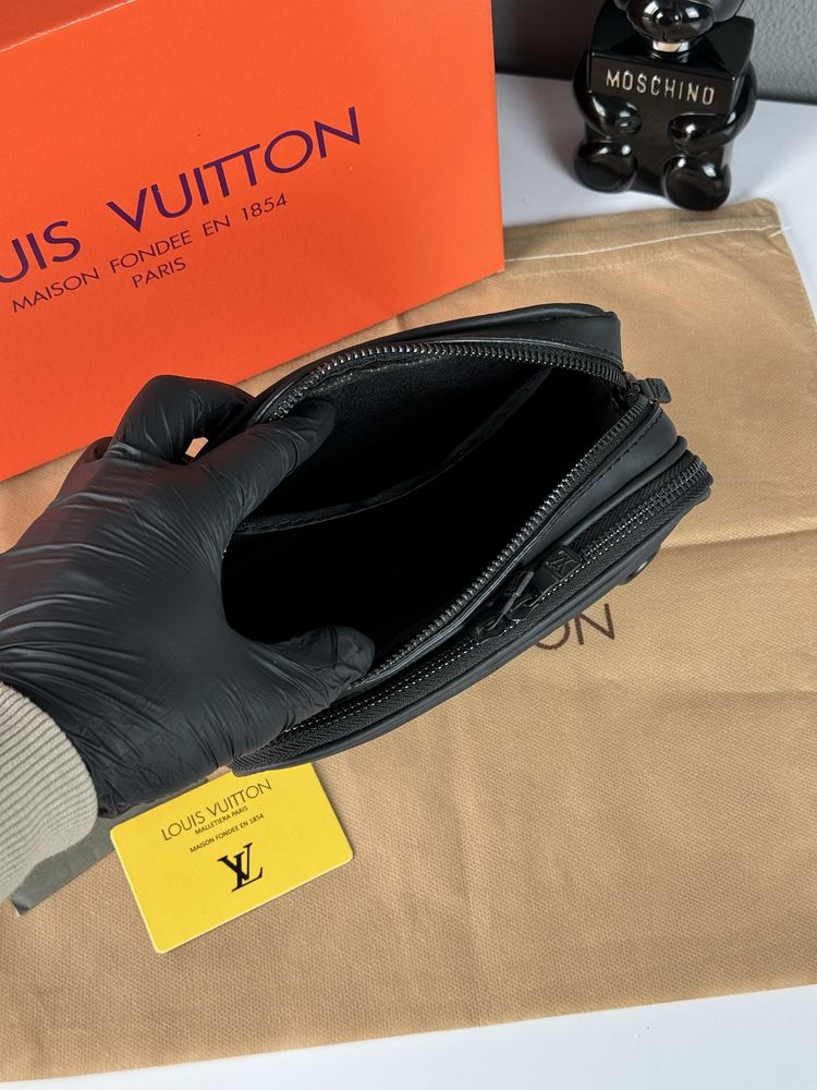 Мужская сумка Louis Vuitton чоловіча сумка бананка барсетка месенджер
