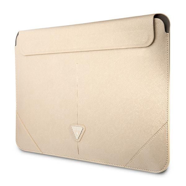 Guess Sleeve Gucs14Psatle 14" Beżowy /Beige Saffiano Triangle Logo