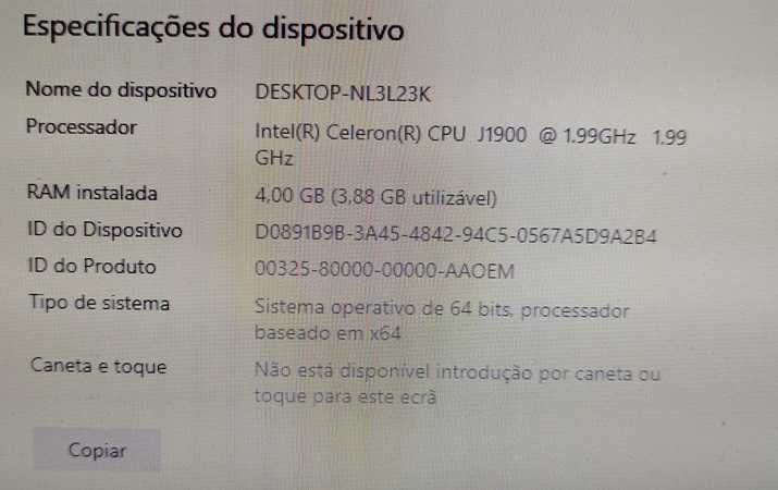 Computador Usado Intel Celeron J1900