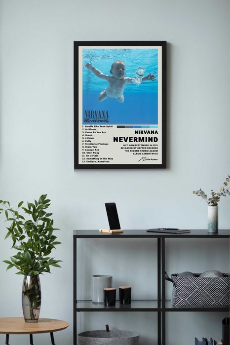 Nirvana Nevermind Plakat Obraz z albumem prezent