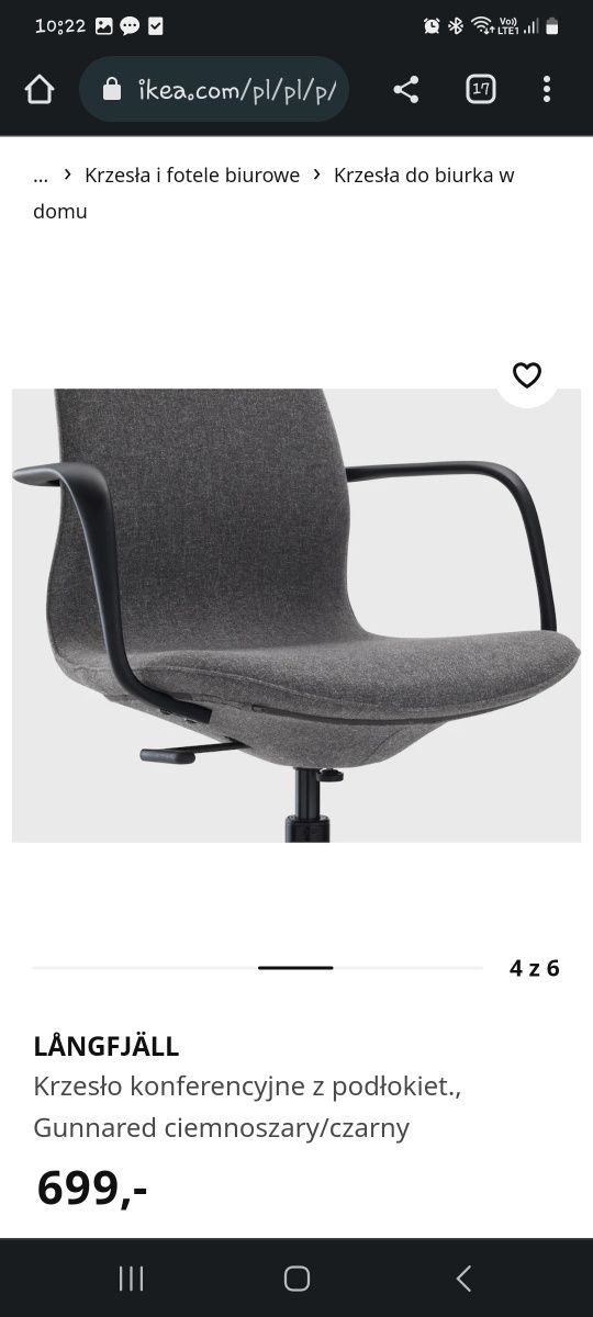 Krzesło obrotowe  Ikea do biurka/konferecyjne