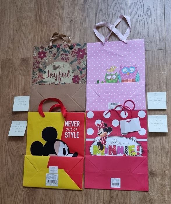 Zestaw torebek prezentowych dla dzieci Minnie, Frozen, Zosia