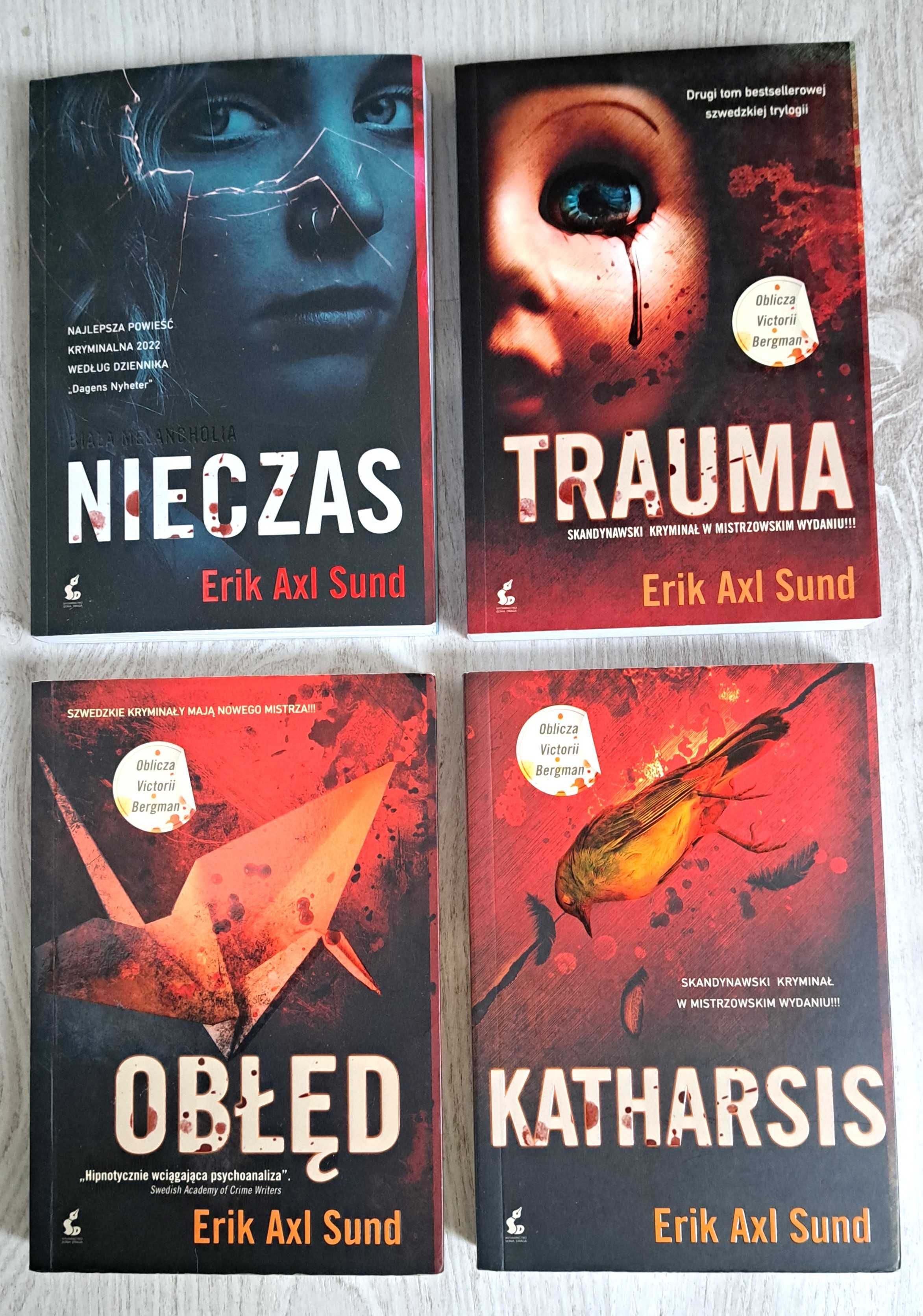 4x Erik Axl Sund Trauma Obłęd Katharsis Nieczas Biała melancholia