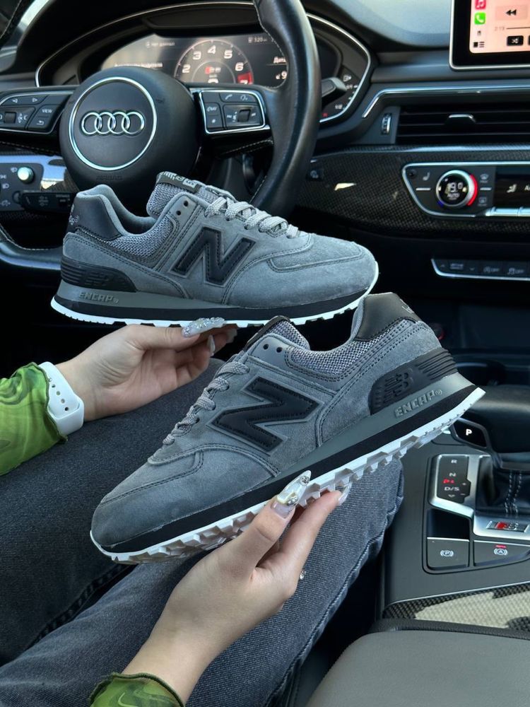 Жіночі кросівки нью беланс New Balance 574 Premium Gray Black [36-41]