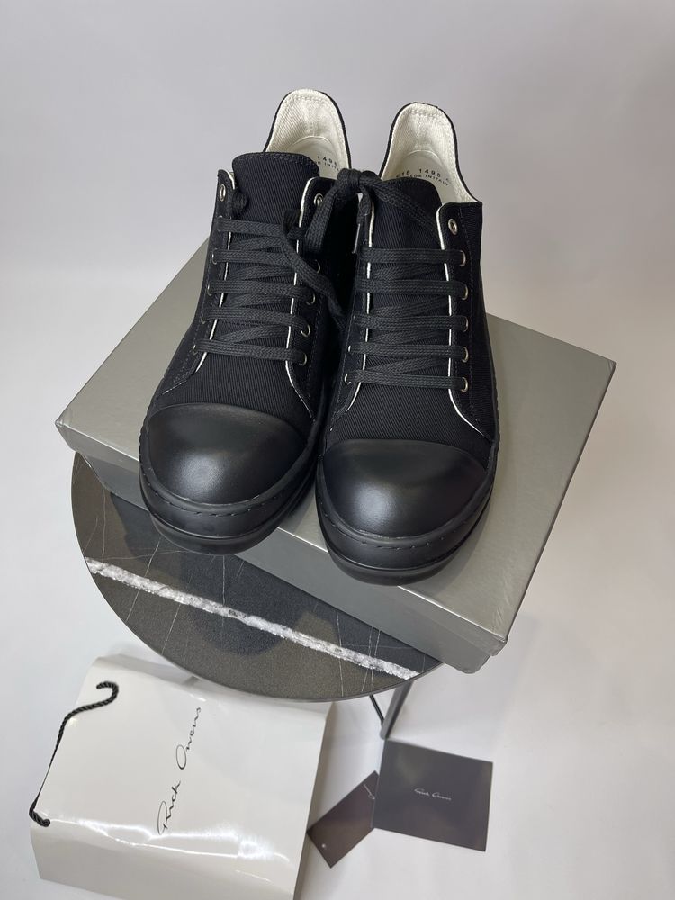 Кеди Rick Owens Ramones Black Low/size 42,43/Преміум якість 1:1