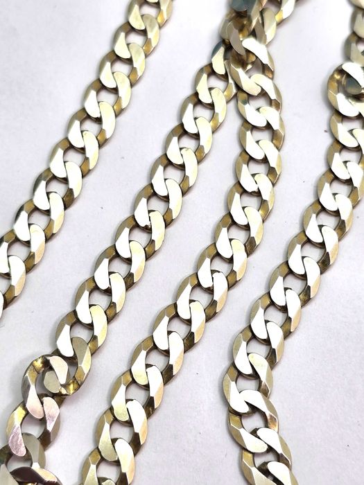 Męski srebrny łańcuszek 925 - PANCERKA - 30,33G 55CM