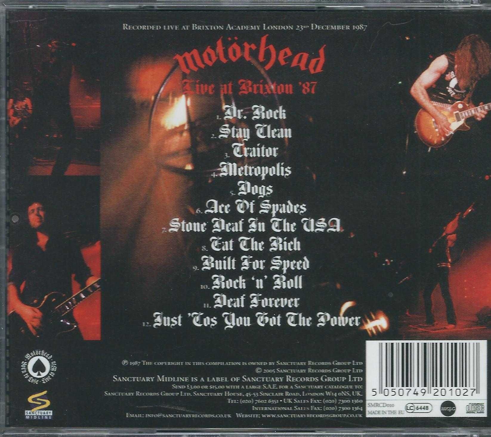 CD Motörhead - Live At Brixton '87 (2005) (Sanctuary Midline)