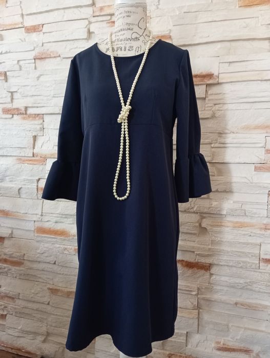 Granatowa sukienka Blu Orchid Włochy r. M.   W.B.M.