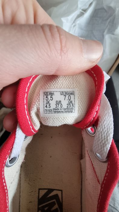 Trampki/sneakersy VANS Authentic czerwone rozm. 37