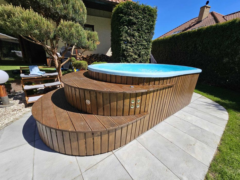 Basen balia jacuzzi całoroczny PIEC pokrywa transport GRATIS transport