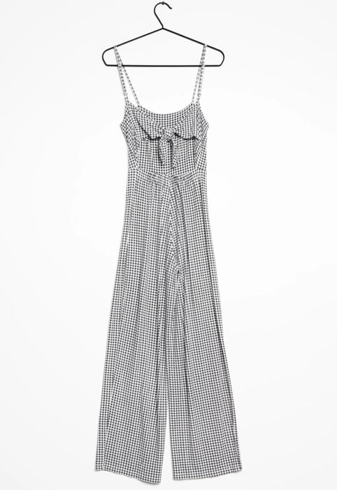 Długi kombinezon w kratę