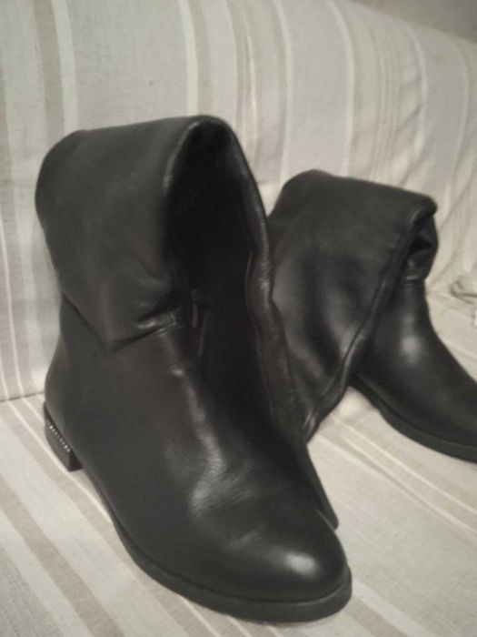 Ботфорти жіночі шкіряні 39 розмір