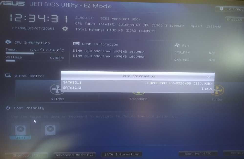 Неттоп, міні-комп'ютер Asus J1900I-C робочий, стан чудовий