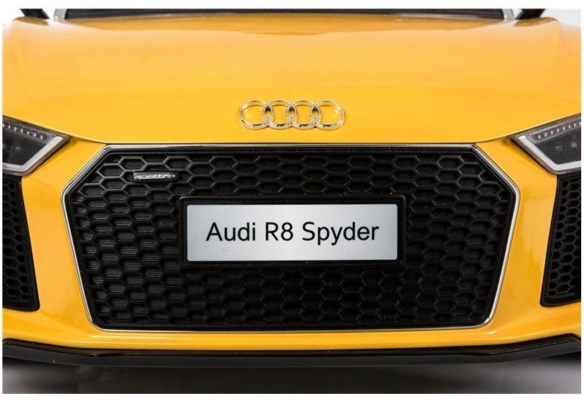 auto na akumulator audi r8 spyder żółty