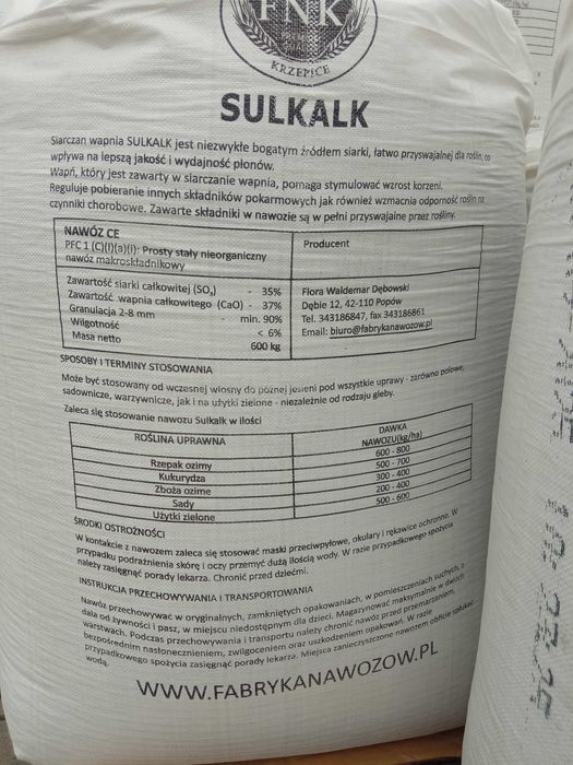 Siarczan Wapnia Posypowy