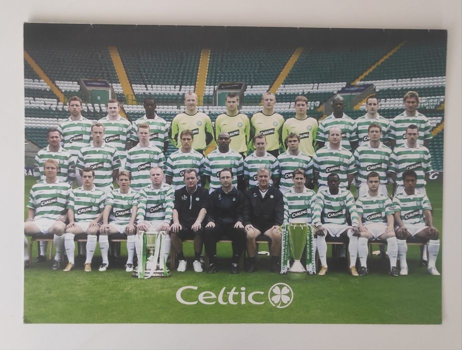 Karta z autografami Celtic Glasgow