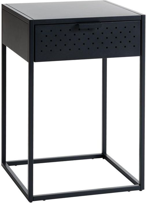 Czarne stoliki nocne Jysk  metalowe styl loftowy