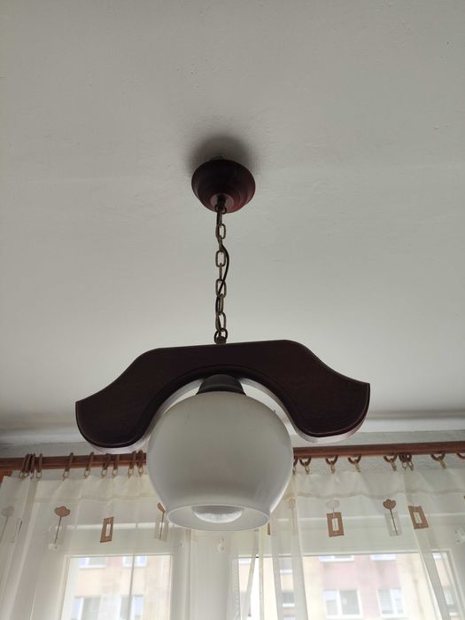 Lampa sufitowa, szklany klosz