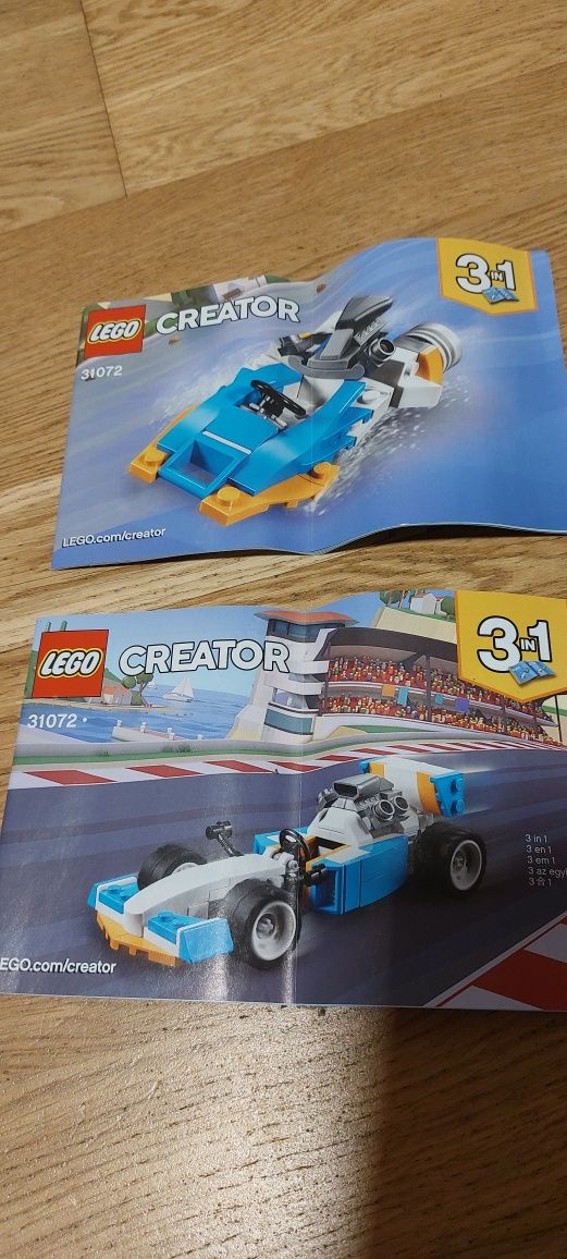 Klocki LEGO CREATOR  3w1 31072 potężne silniki wyścigówka lub Motorówk