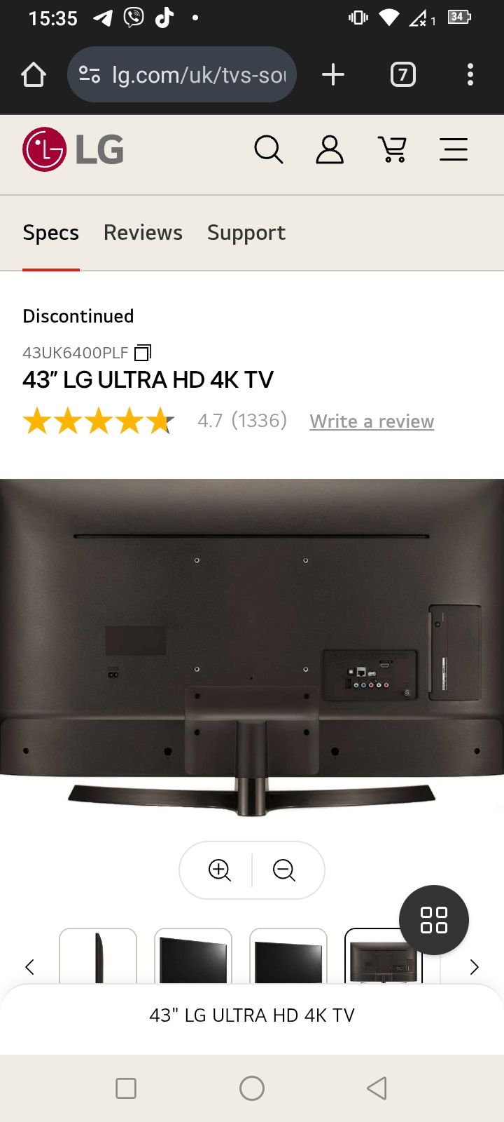 Продається LG 43UK6400PLF