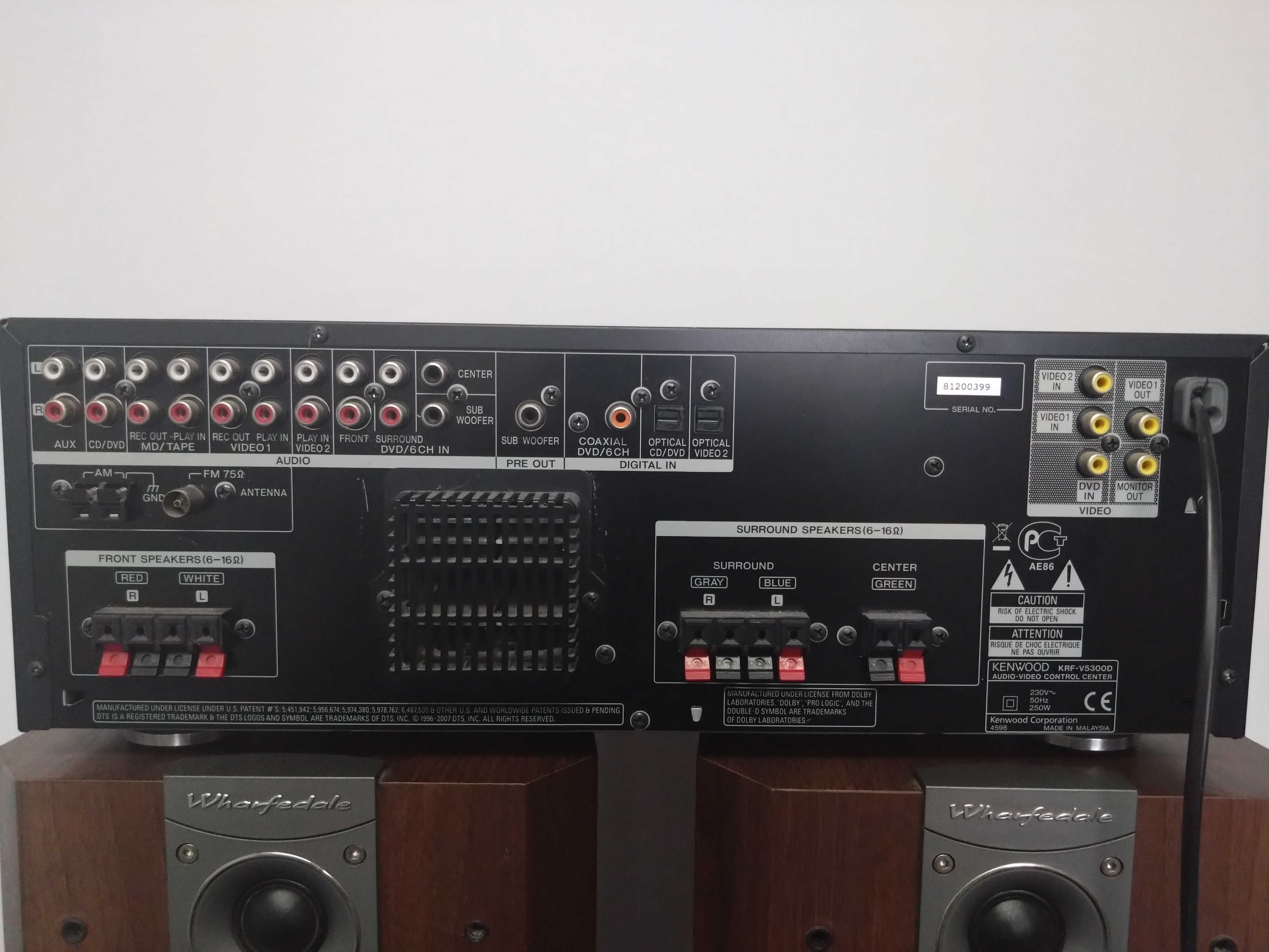 Zestaw kina domowego KENWOOD KRF-V5300D + 5x głośniki WHARFEDALE