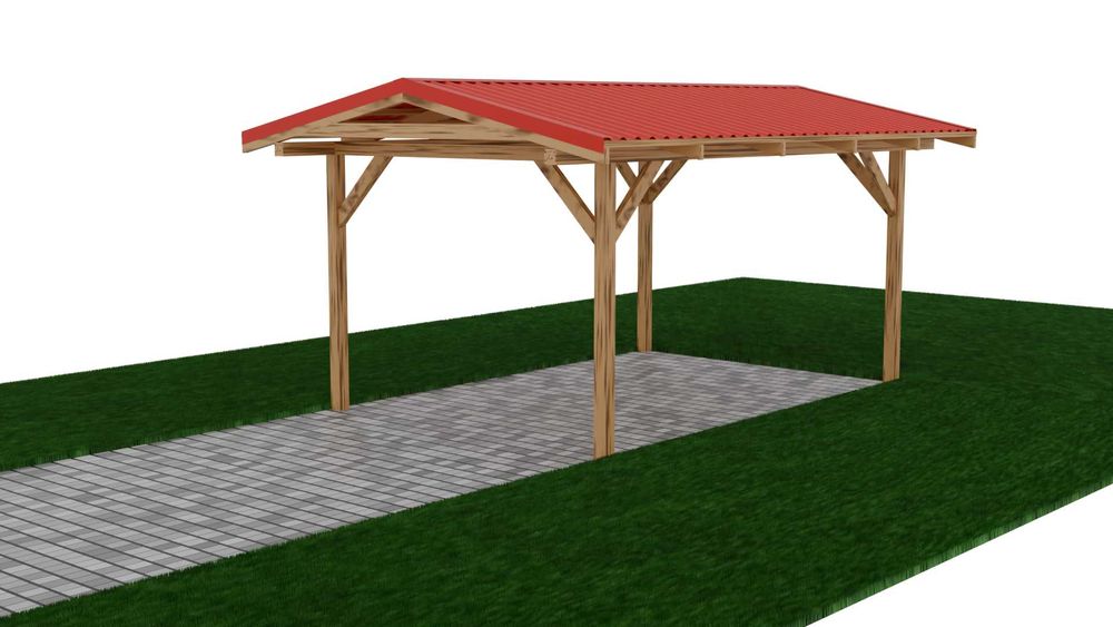 carport na jeden samochód wiata zadaszenie