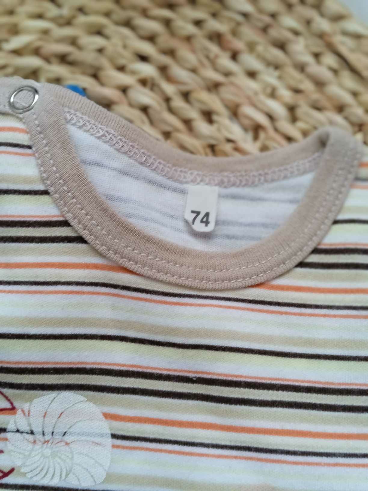 Zestaw dla chłopca rampersy body 74 na lato