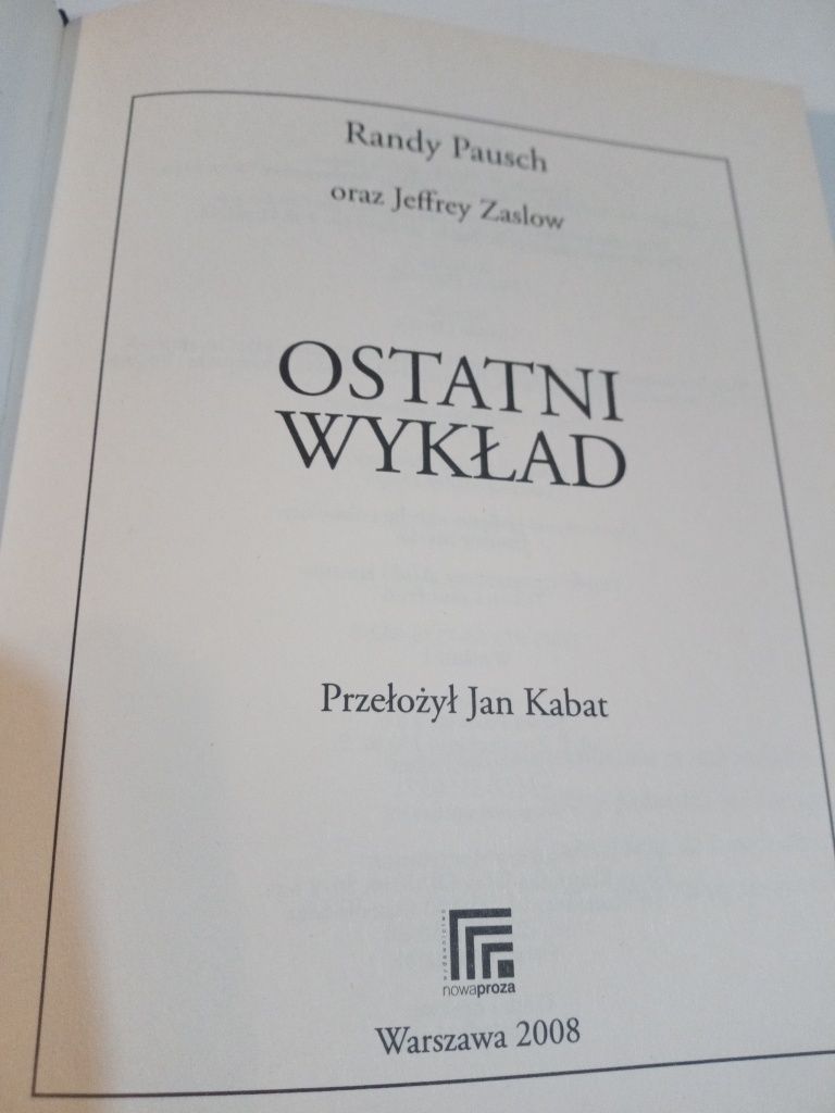 Ostatni wykład - Randy Pausch
Randy Pausch