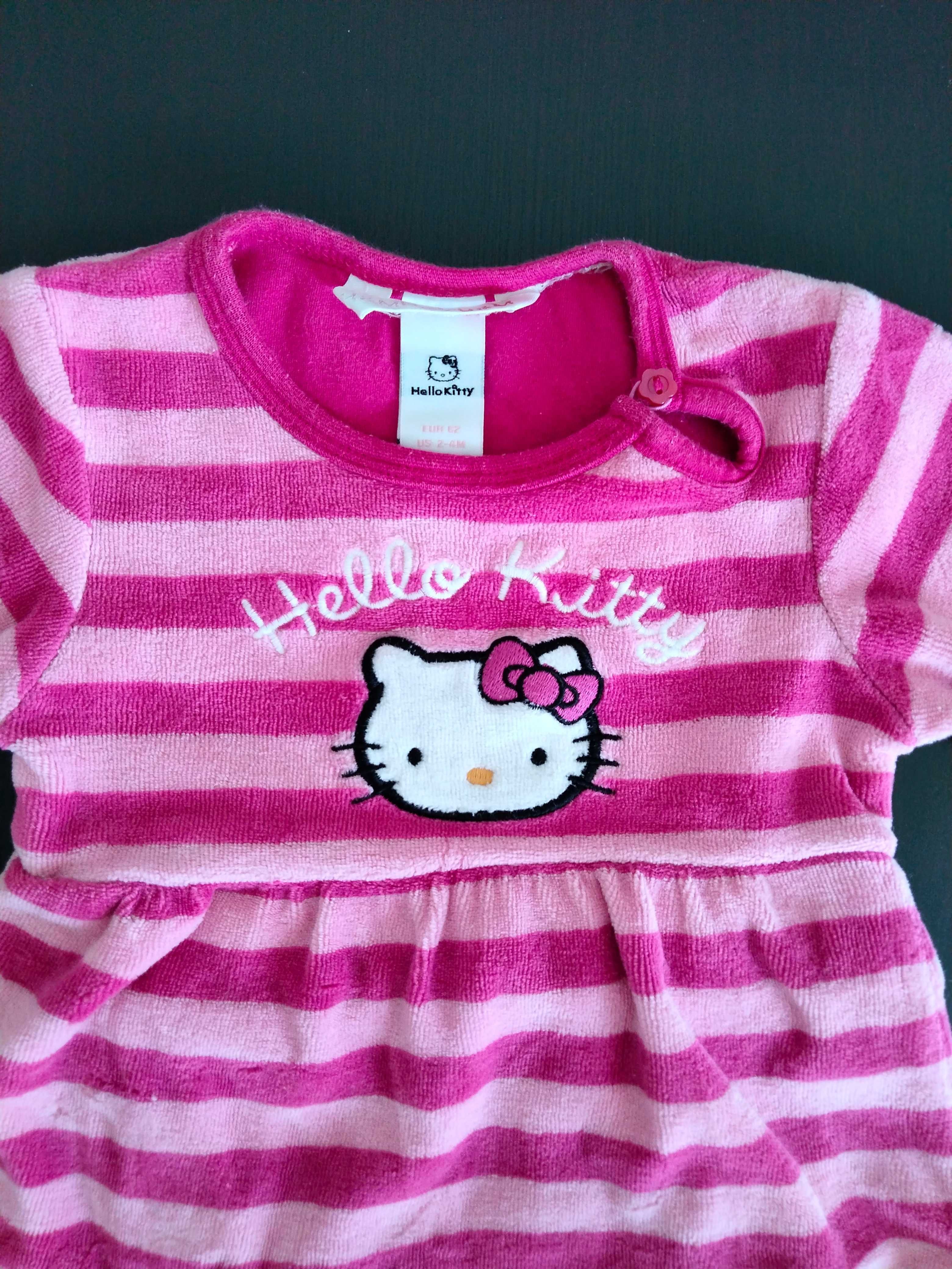 Sukienka welurowa H&M Hello Kitty rozm. 62 stan bardzo dobry