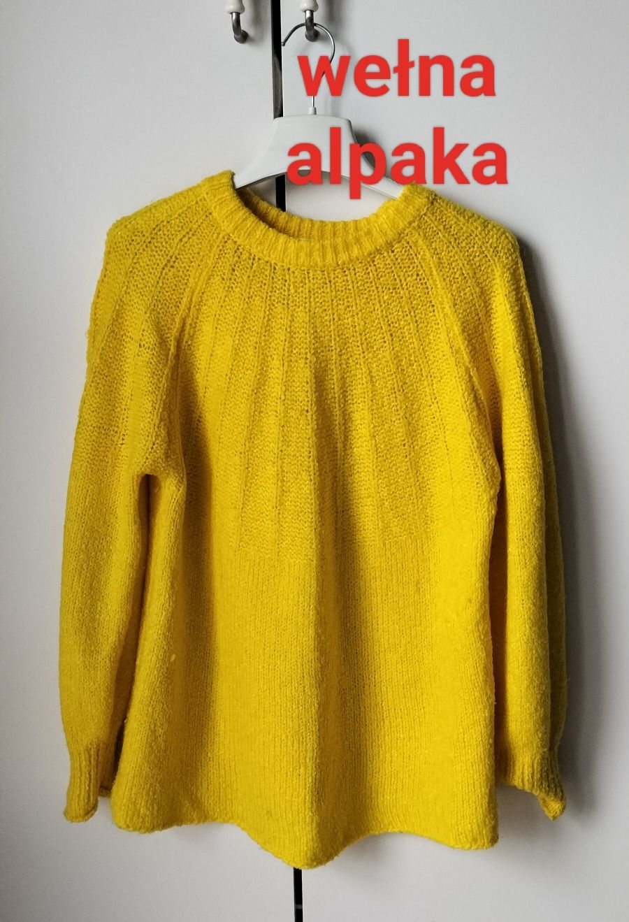 Zara swetr wełna alpaka premium oversize 152 158