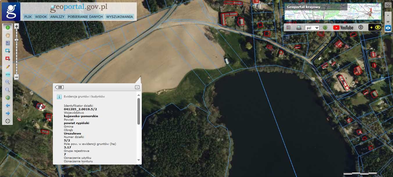 DZIAŁKA USŁUGOWA 3,17 ha Z linią Brzegową 54m Jezioro Urszulewskie