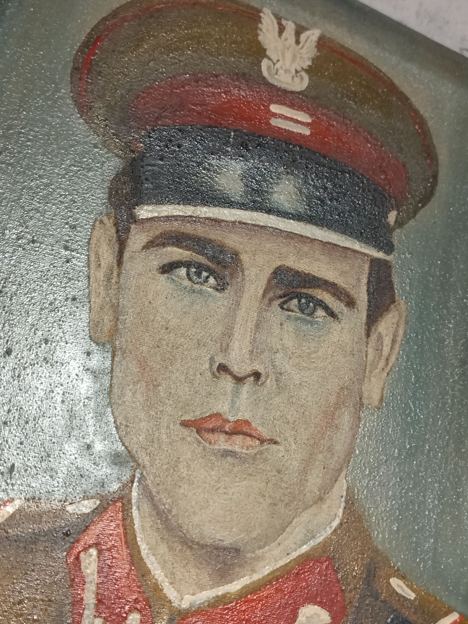 ręcznie malowany portret żołnierza