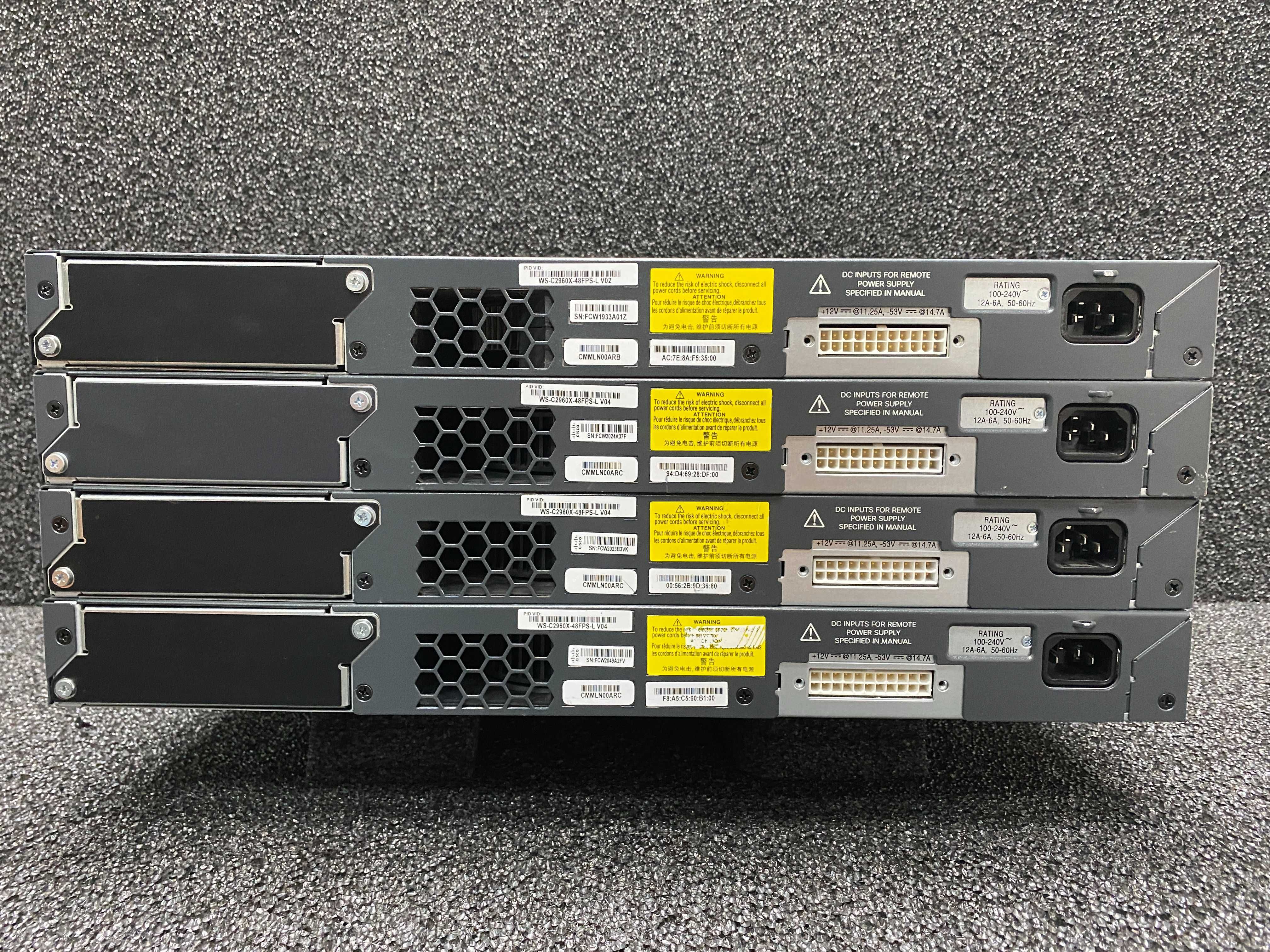 Гігабітні комутатори Cisco WS-C2960X-48FPS-L з PoE+ (740W)