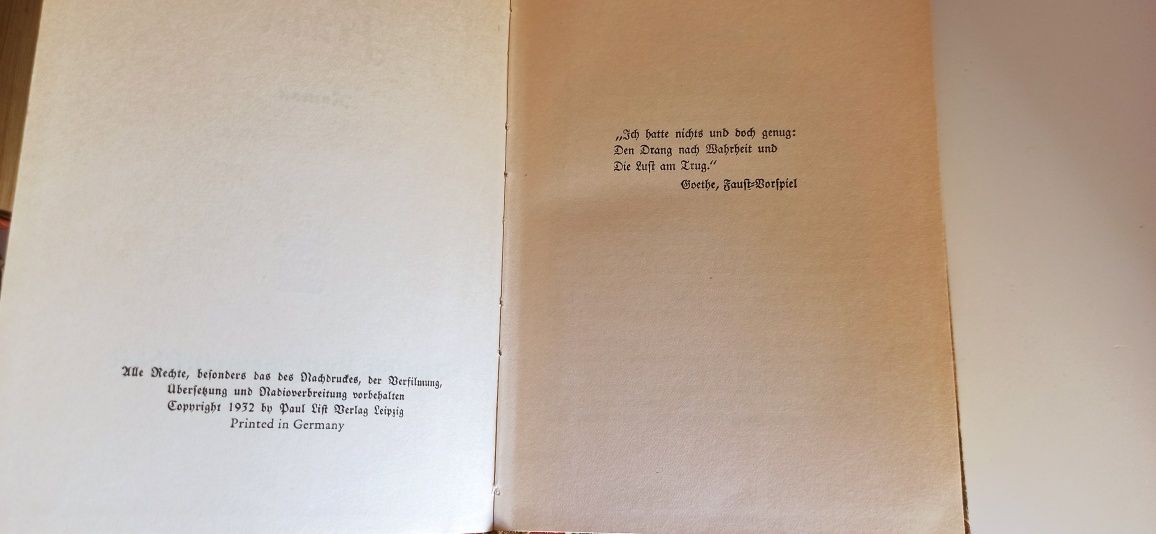 Starą książka, dowojenna, 1932 r. z Niemiec.