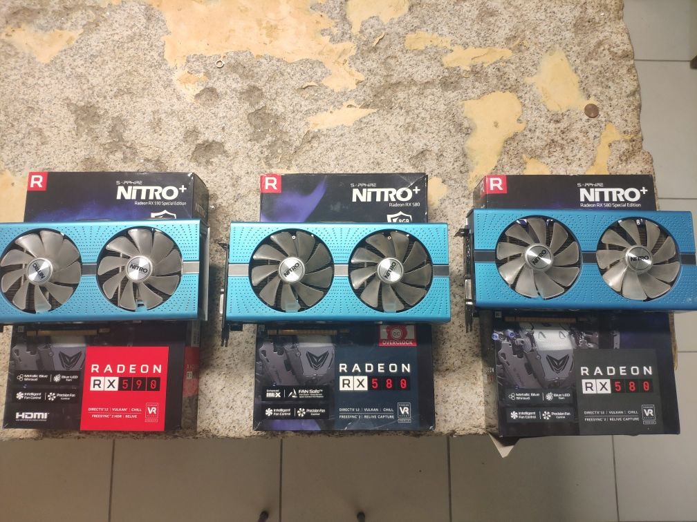 Placas gráficas 2x RX 580 (590 vendida)