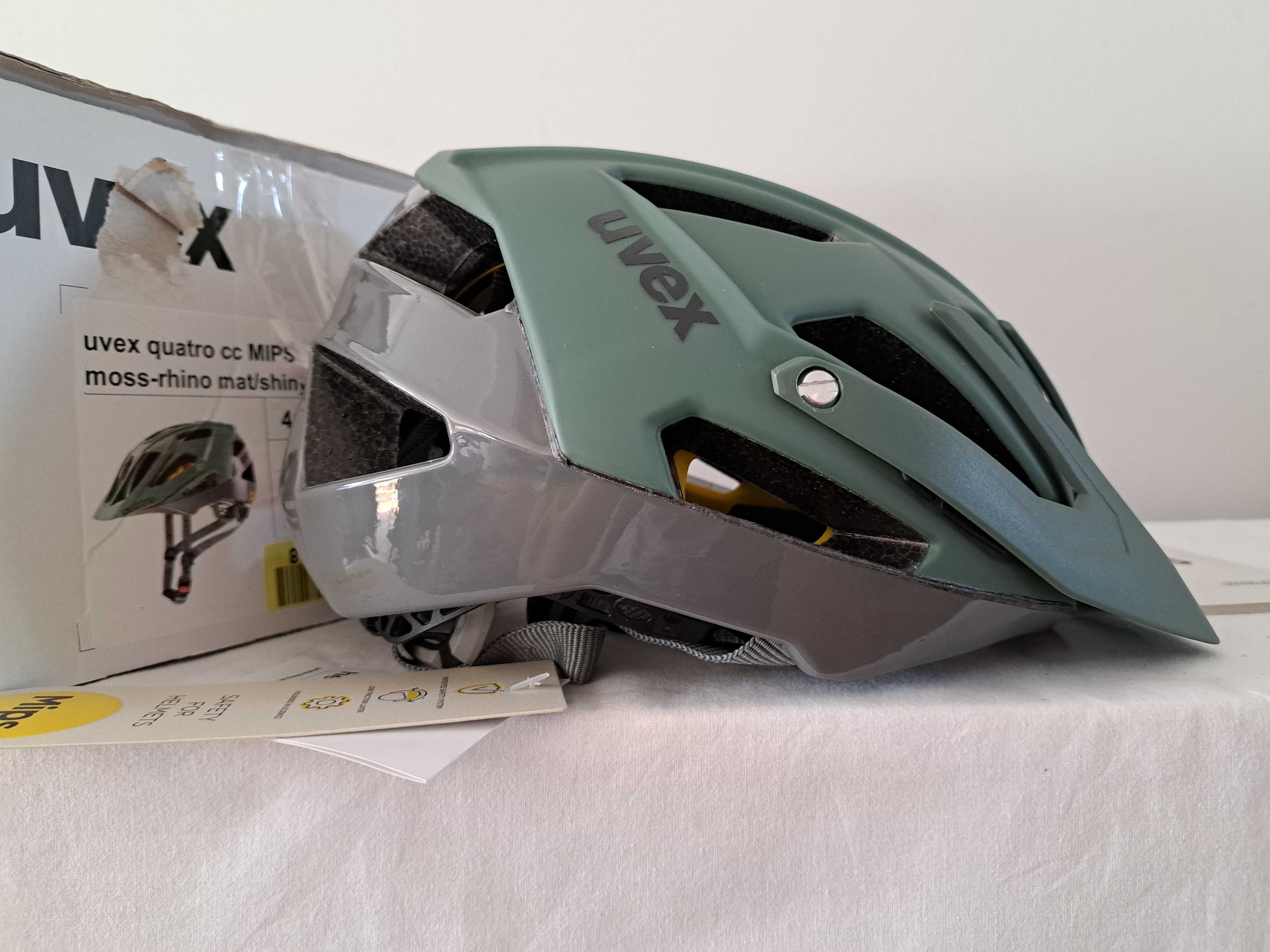 Kask rowerowy Uvex Quatro CC Mips Moss Rhino Mat/Shiny M 52-57cm