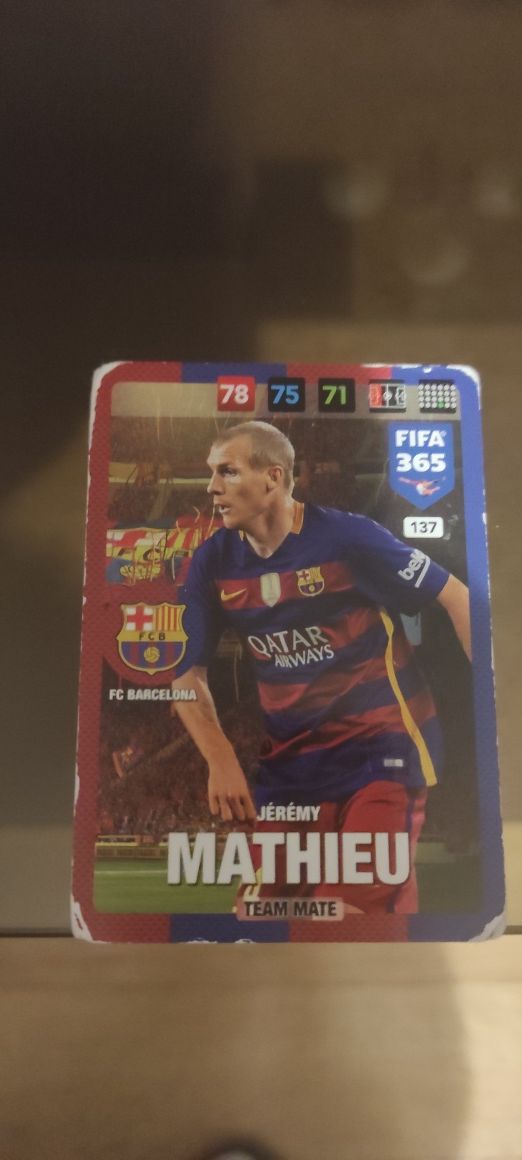 Karty kolekcjonerskie Panini FIFA 365 i inne