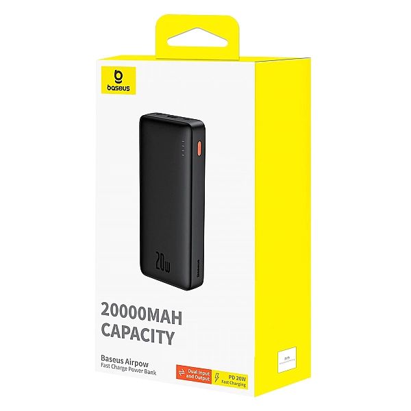 Powerbank Baseus Airpow 20W 20000mAh z kablem Baseus Simple Series USB