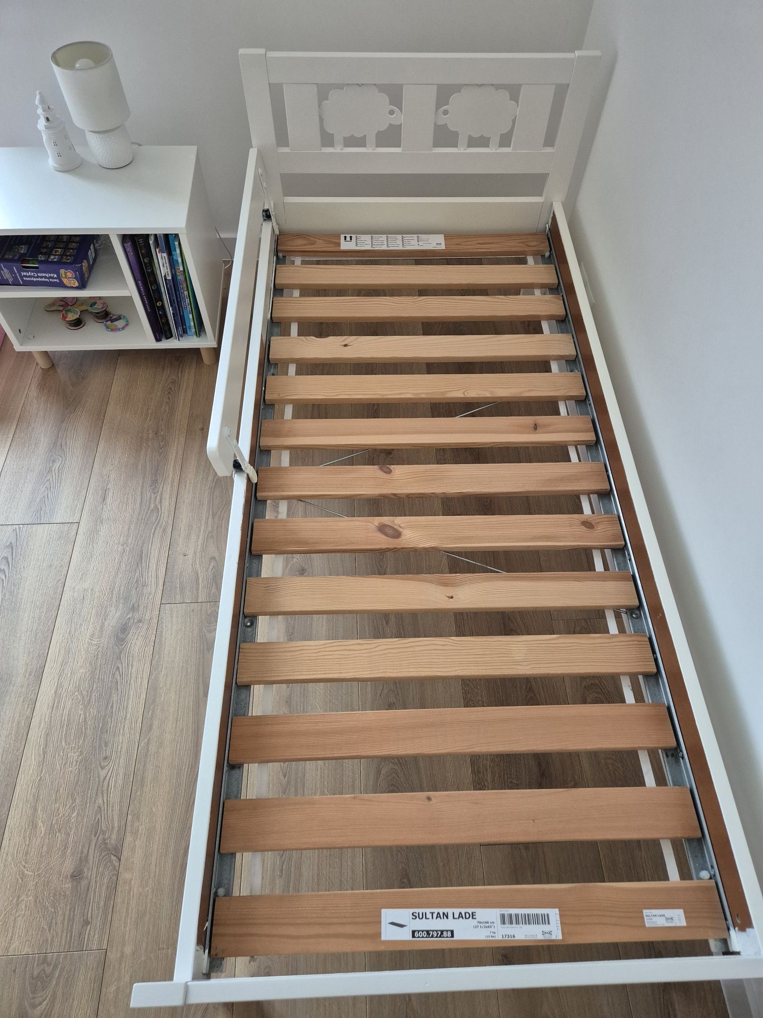 Łóżeczko dziecięce 70x160 Knitter IKEA z materacem, stan bdb.