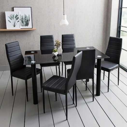 Кресло для кухни со спинкой Ostin Стул кухонный черный/Стілець обідній