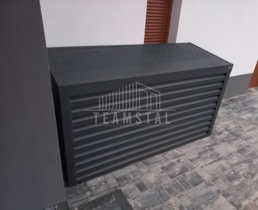 Osłona klimatyzatora - pompy ciepła 180x40x120 cm antracyt TS565