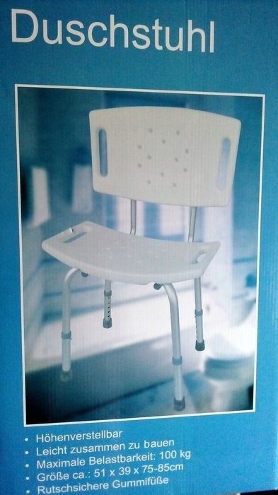 Krzesło pod prysznic Regulacja wysokości