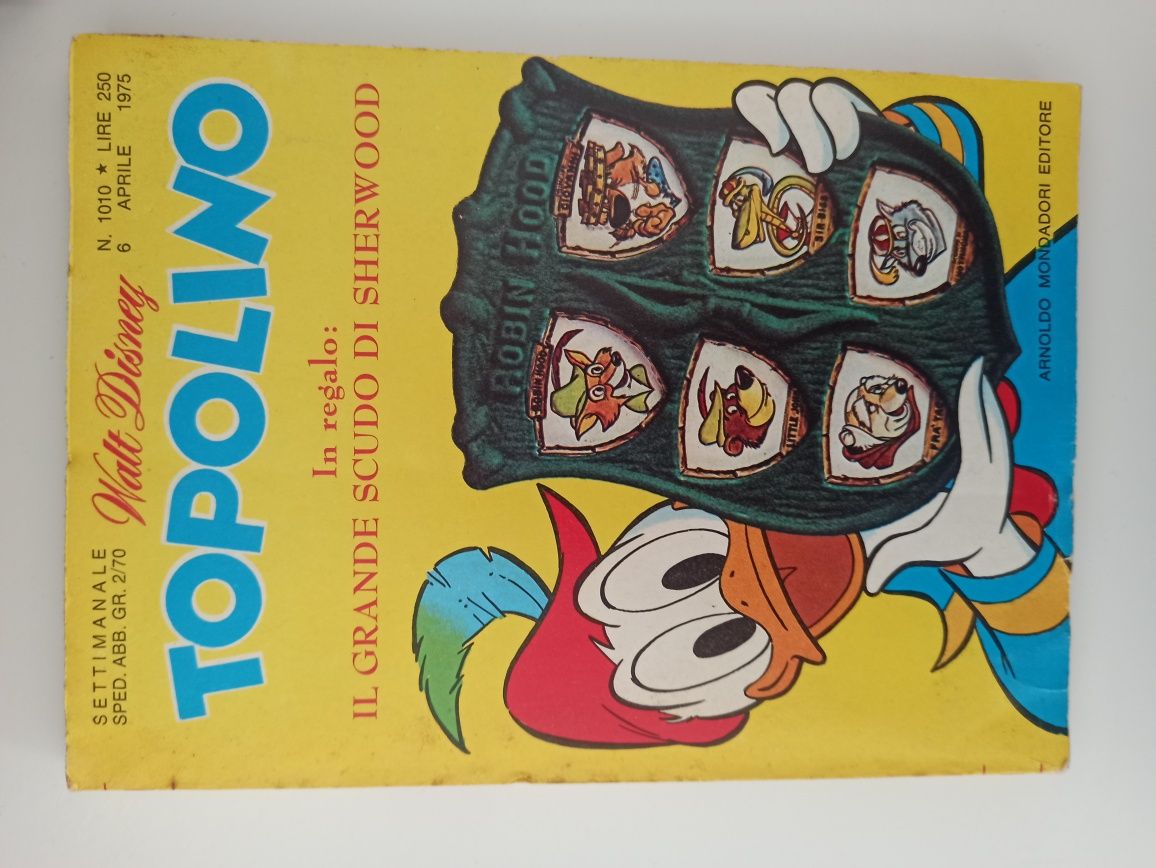 Walt Disney Topolino N.1010 Kaczor Donald Włoski komiks z 1975