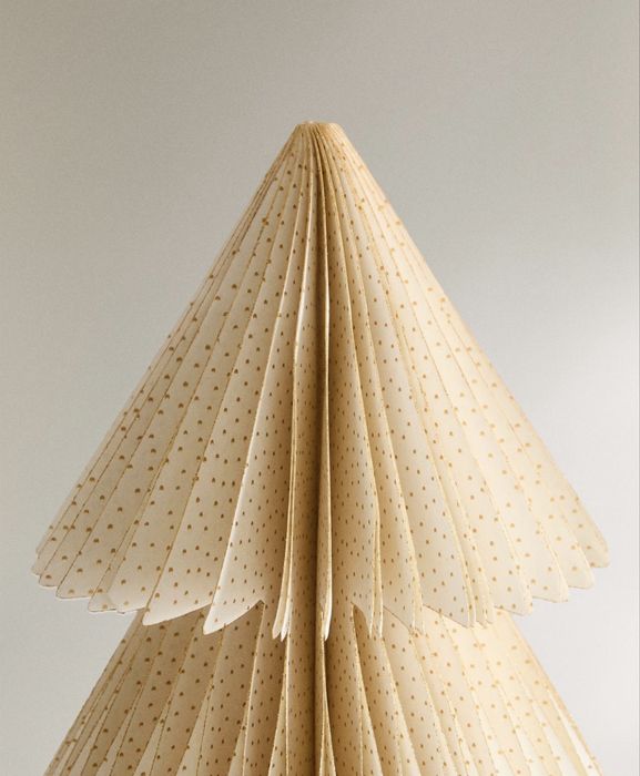 Árvore De Natal Desdobrável Papel Luz Pequena Zara Home NOVO