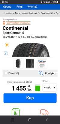 Opony Continental SportContact 6