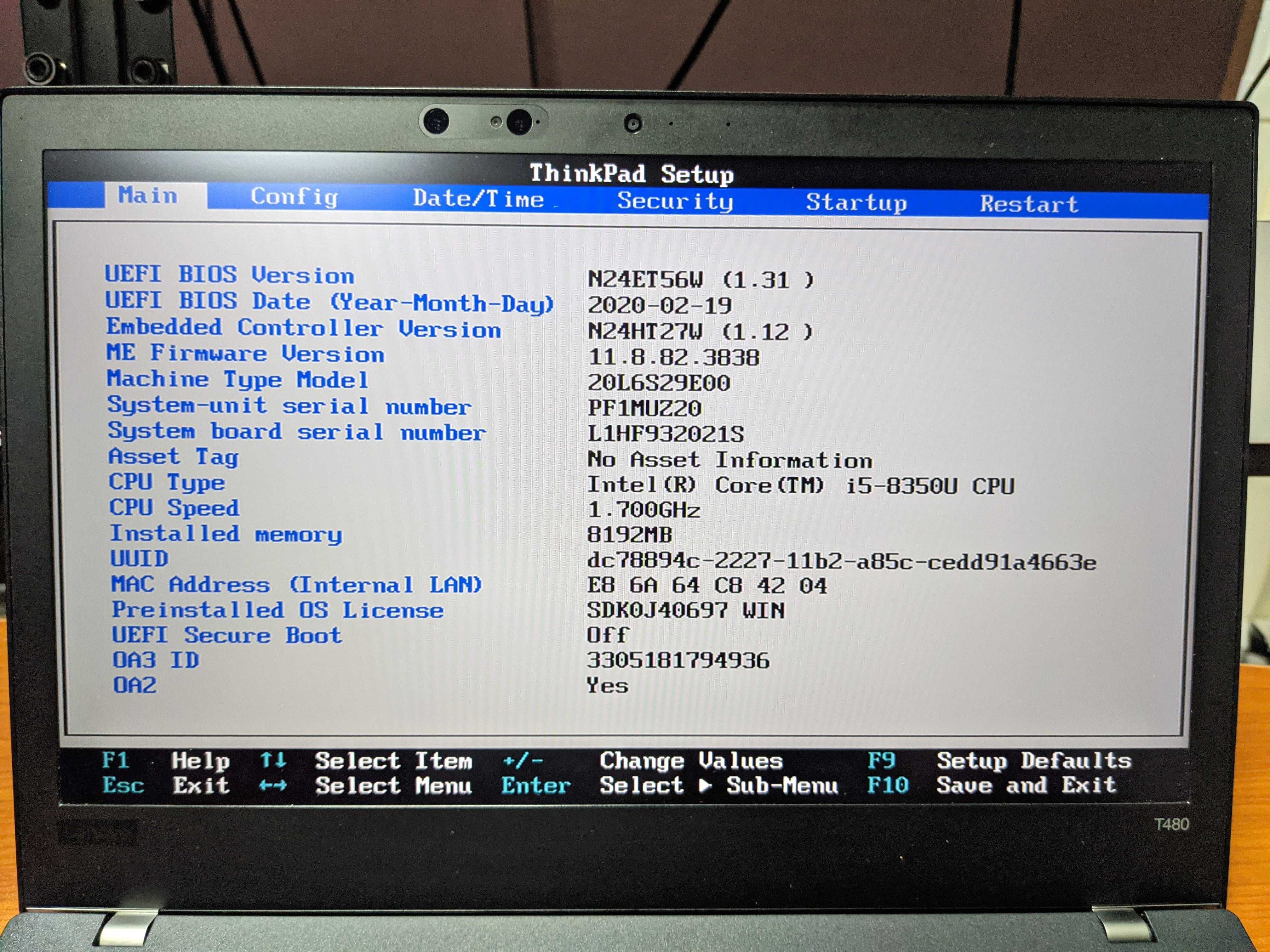 Ноутбук Lenovo ThinkPad T480 = i5 8350U = 8Gb = M.2 256Gb = FullHD IPS